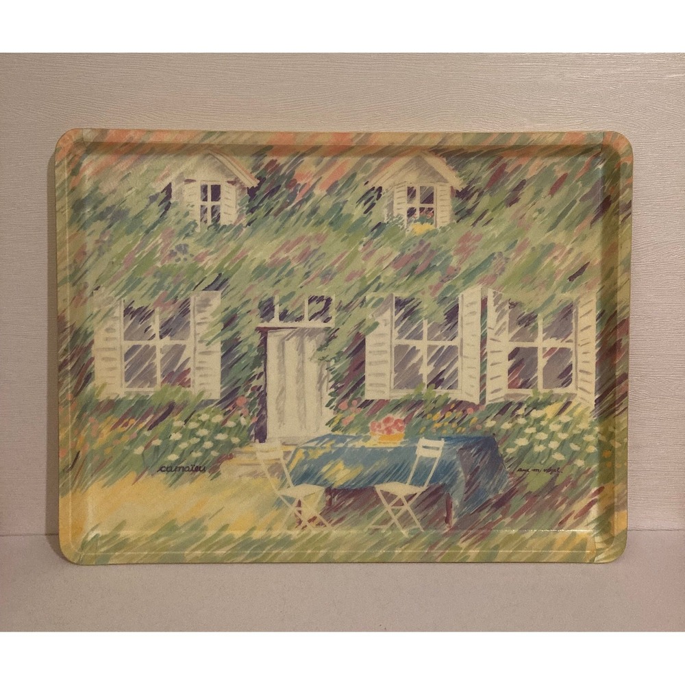 Vintage Mikasa ALPAC Legacy Tray: French Country Camaieu Drawing